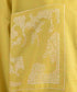 Women's Pret Cotton Embroidered Yellow Drop Shoulder Shirt